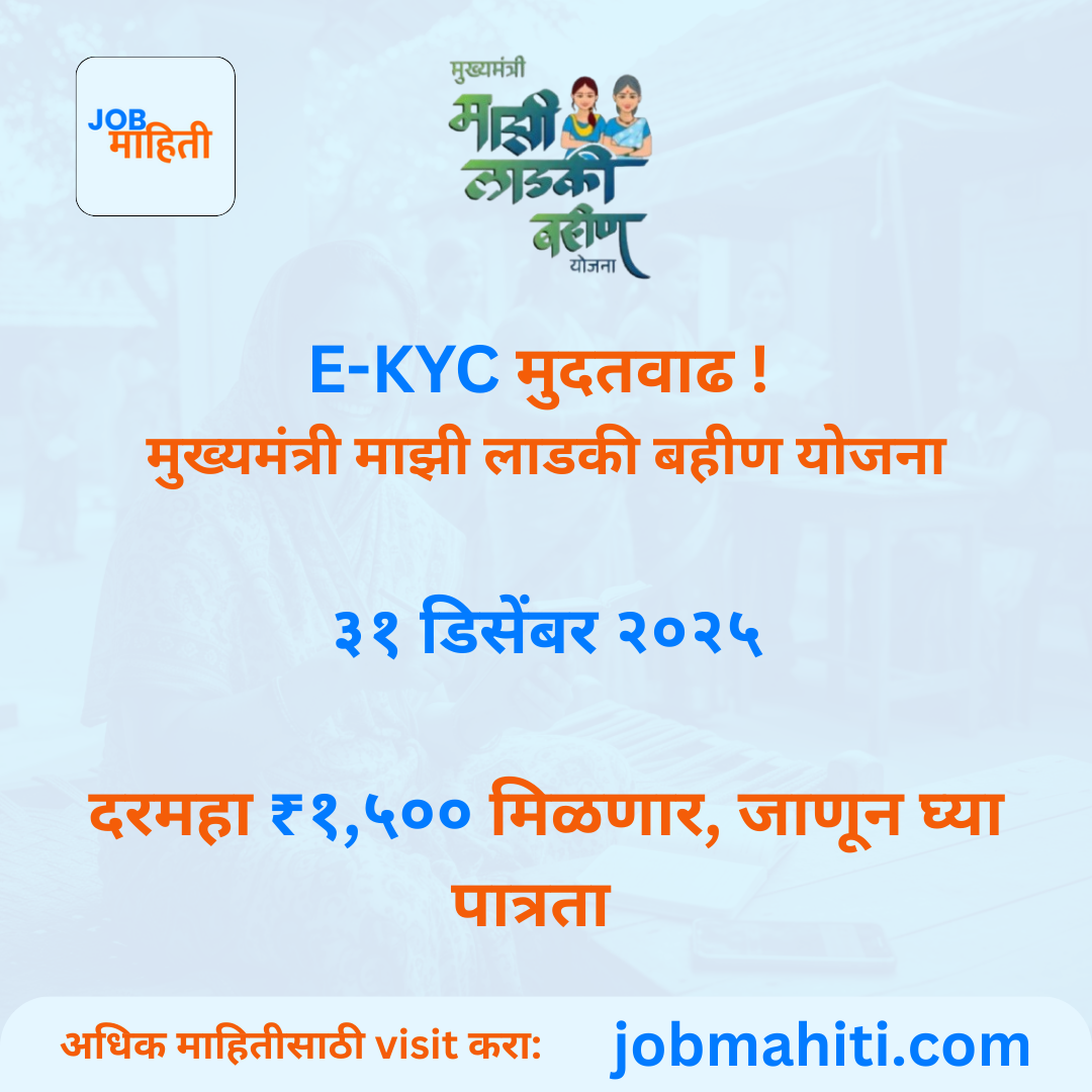 मुख्यमंत्री माझी लाडकी बहीण योजना २०२५: दरमहा ₹१,५०० मिळणार, पात्रता निकष आणि E-KYC मुदतवाढ!